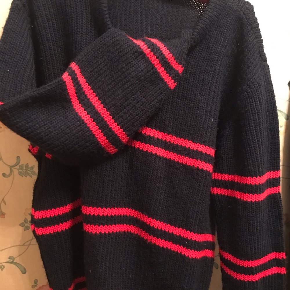 Black two red stripe Sweatshirt